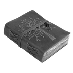 Tree of Life Leather Journal- Grey Leather Village