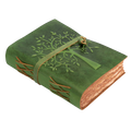 Tree of Life Leather Journal- Green Leather Village