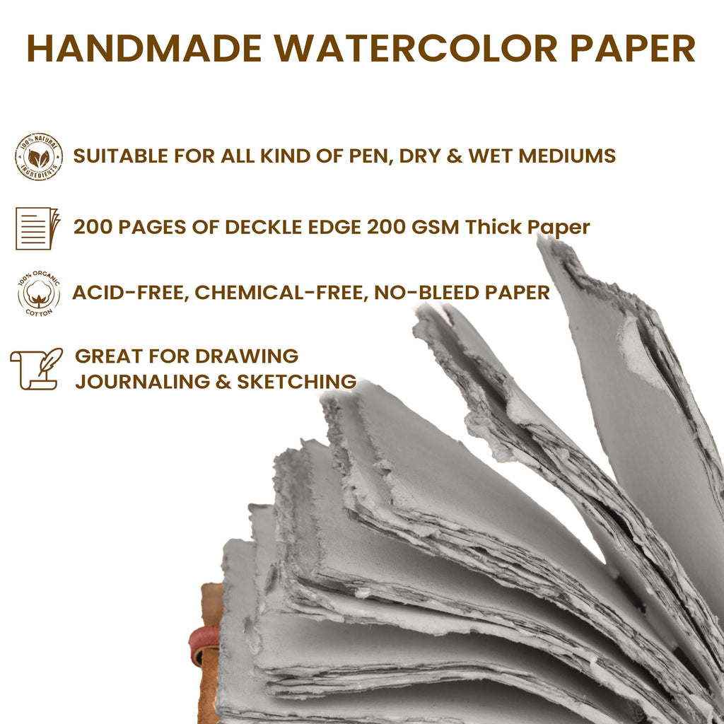 Tree of Life Leather Journal- Grey Leather Village