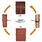 Tree of Life Leather Journal- Red Brown Leather Village