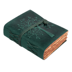 Tree of Life Leather Journal- Turquoise Leather Village