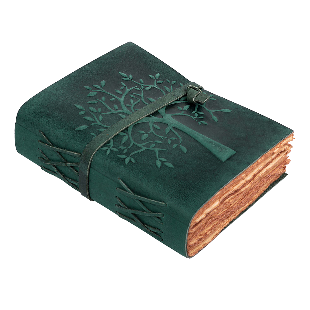 Tree of Life Leather Journal- Turquoise