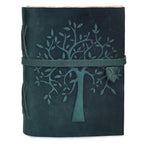 Tree of Life Leather Journal- Turquoise Leather Village