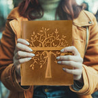 Tree of Life Leather Journal- Yellow Leather Village