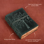 Tree of Life Leather Journal- Aqua Leather Village