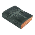 Tree of Life Leather Journal- Aqua Leather Village