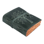 Tree of Life Leather Journal- Aqua Leather Village