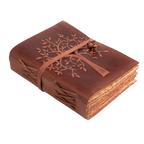 Tree of Life Leather Journal- Red Brown Leather Village