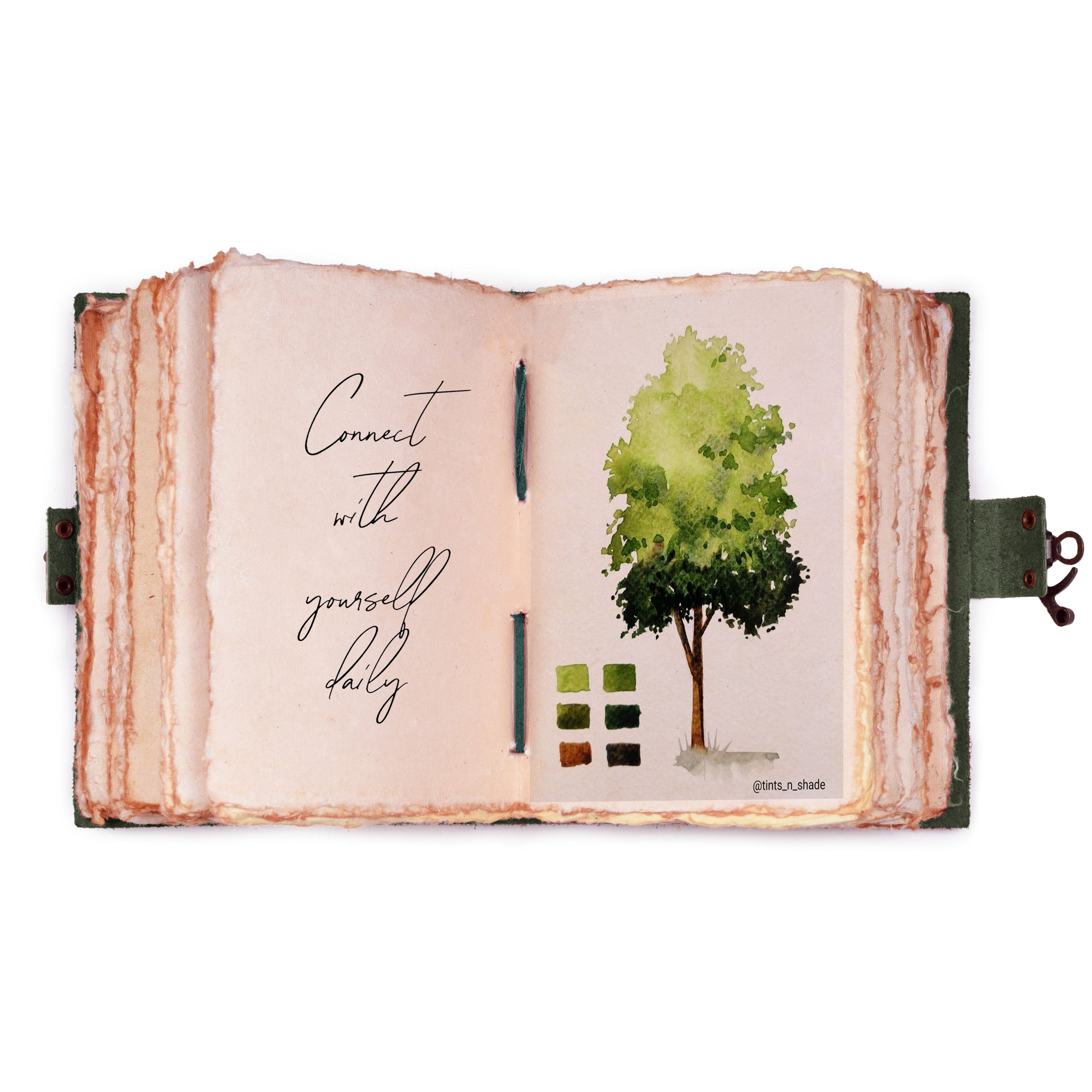 Tree of Life Leather Journal- Turquoise