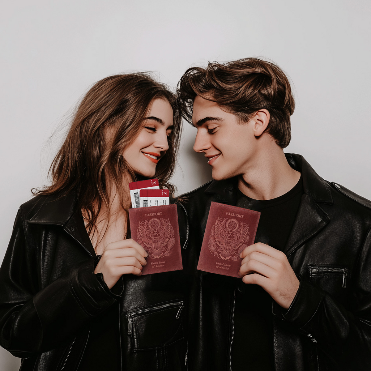 Leather Passport Holder Cover – Travel Wallet with Card Slots, Vintage Passport Case for Men & Women – Cute Organizer for Travel Accessories & Documents
