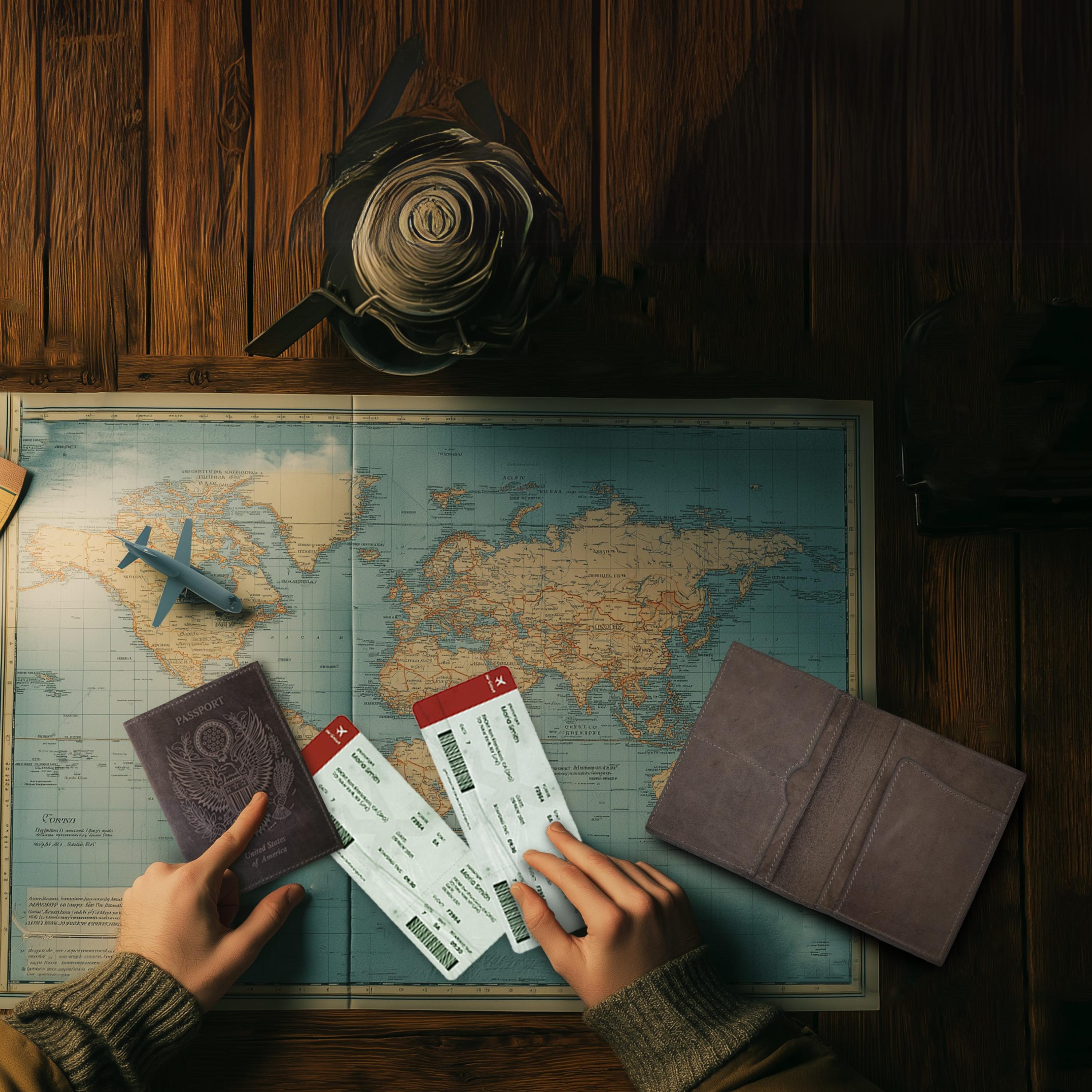 Leather Village black durable leather passport organizer cover