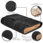 Leather Village luxury lined vintage paper notebook diary