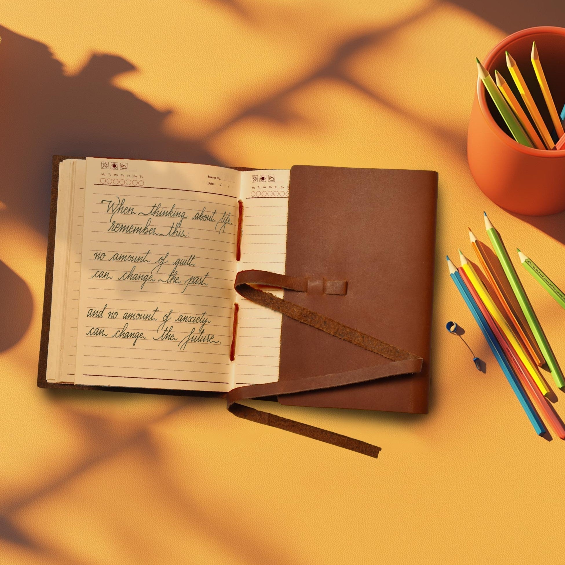 Leather Village lined vintage paper notebook journal