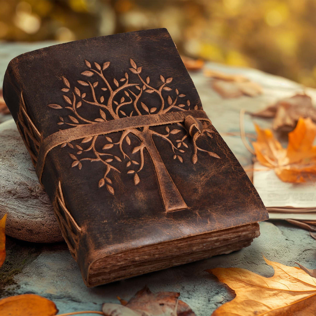 TREE OF LIFE JOURNAL - VINTAGE LEATHER JOURNAL