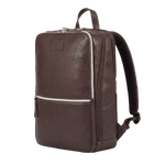 Dark Brown Leather Laptop Backpack for Work & Travel