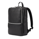 Black Leather Laptop Backpack for Work & Travel