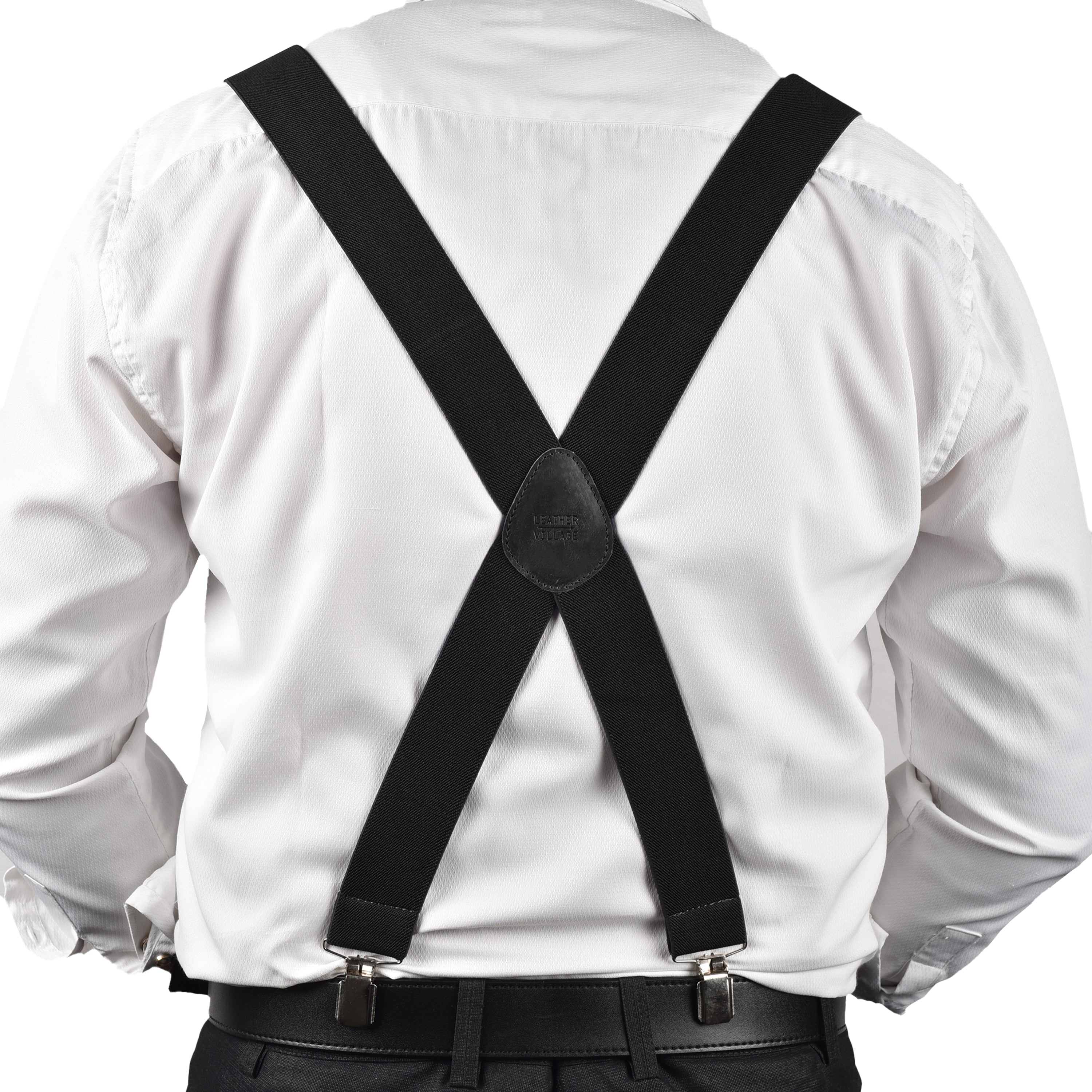 Adjustable Suspenders for Men & Women X-Back Elastic Braces with Strong Clips, Classic Style for Any Occasion