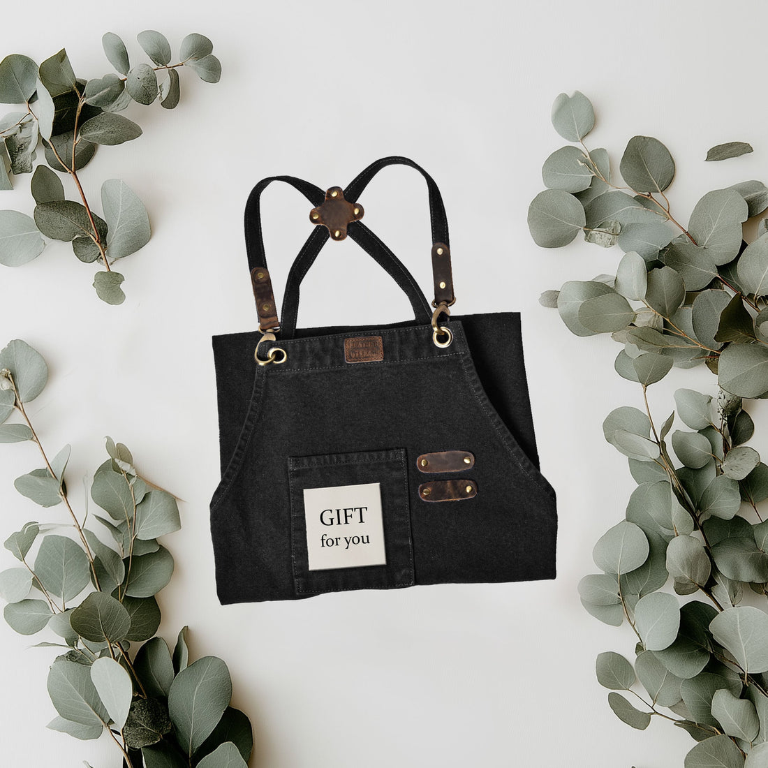 Chef Aprons for Men Women with Large Pockets, Cotton Canvas Cross Back Adjustable Work Apron, Size M to XXL