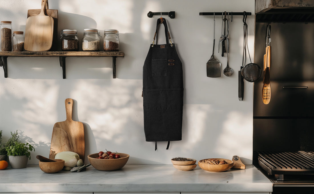 Chef Aprons for Men Women with Large Pockets, Cotton Canvas Cross Back Adjustable Work Apron, Size M to XXL