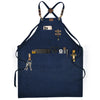 Chef Aprons for Men Women with Large Pockets, Cotton Canvas Cross Back Adjustable Work Apron, Size M to XXL