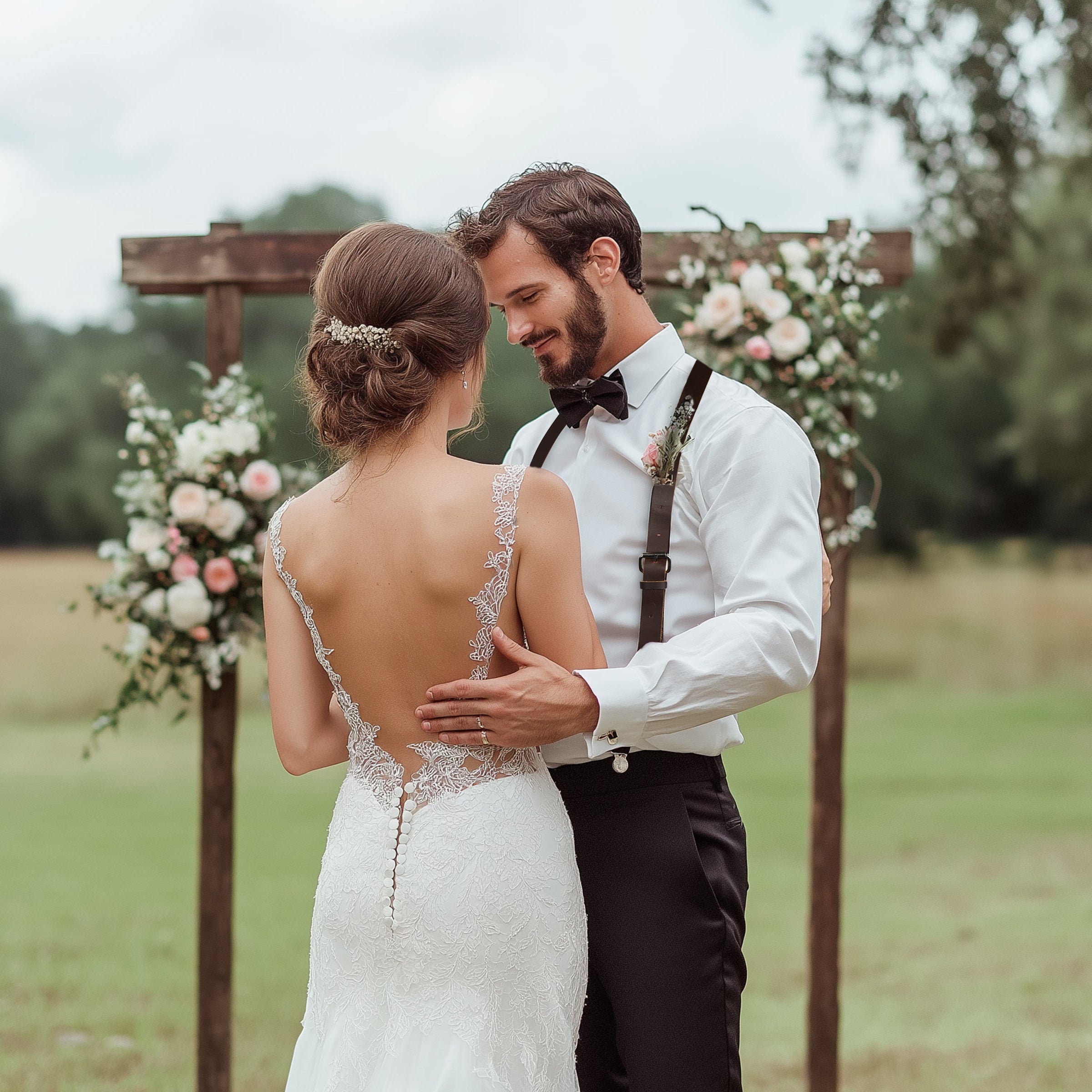 Leather Suspenders for Men & Women Adjustable Y-Back Braces with Snaps Vintage Classic Style for Any Occasion Leather Village