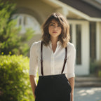 Leather Suspenders for Men & Women Adjustable Y-Back Braces with Snaps Vintage Classic Style for Any Occasion Leather Village