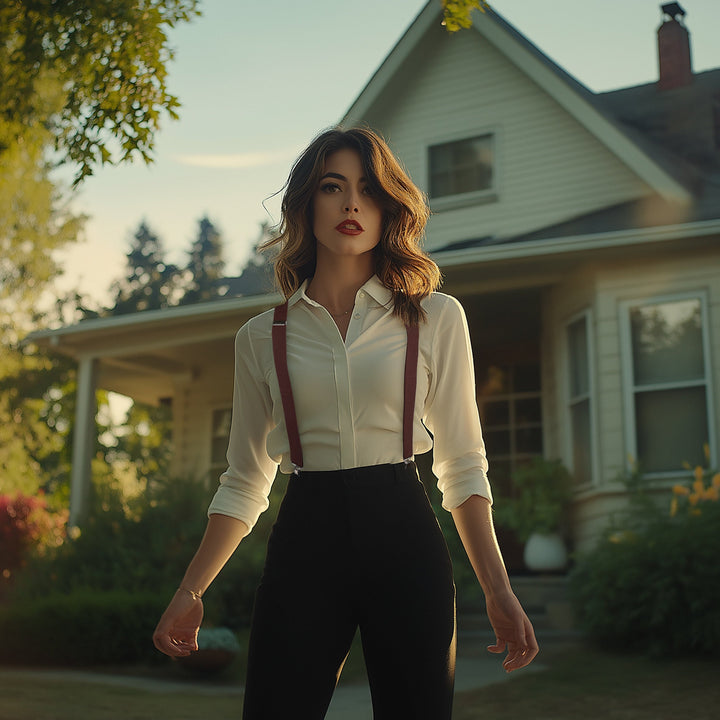 Adjustable Suspenders for Men & Women X-Back Elastic Braces with Strong Clips, Classic Style for Any Occasion