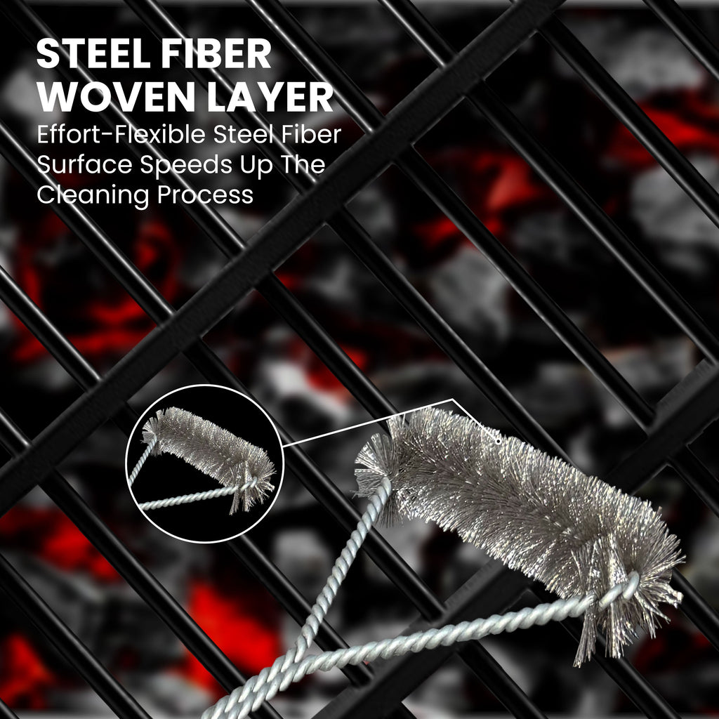 Stainless Steel Three Sided Grill Brush – BBQ Grill Cleaner for Outdoor Grills Dhampooh
