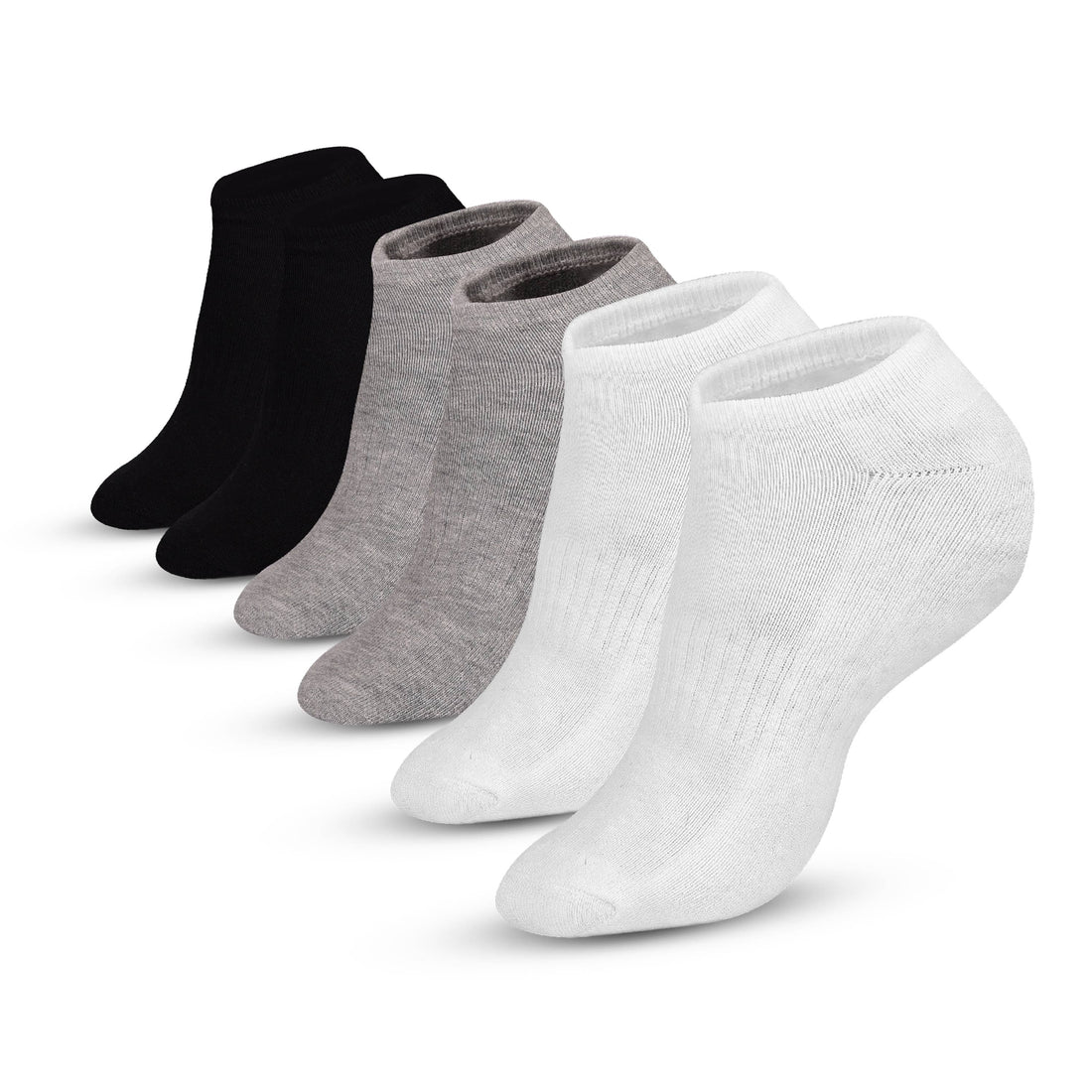 No Show Socks for Men & Women - Stylish Cotton Comfort Running Socks- Low Cut Ankle Length Anti Slip Socks Pack of 6
