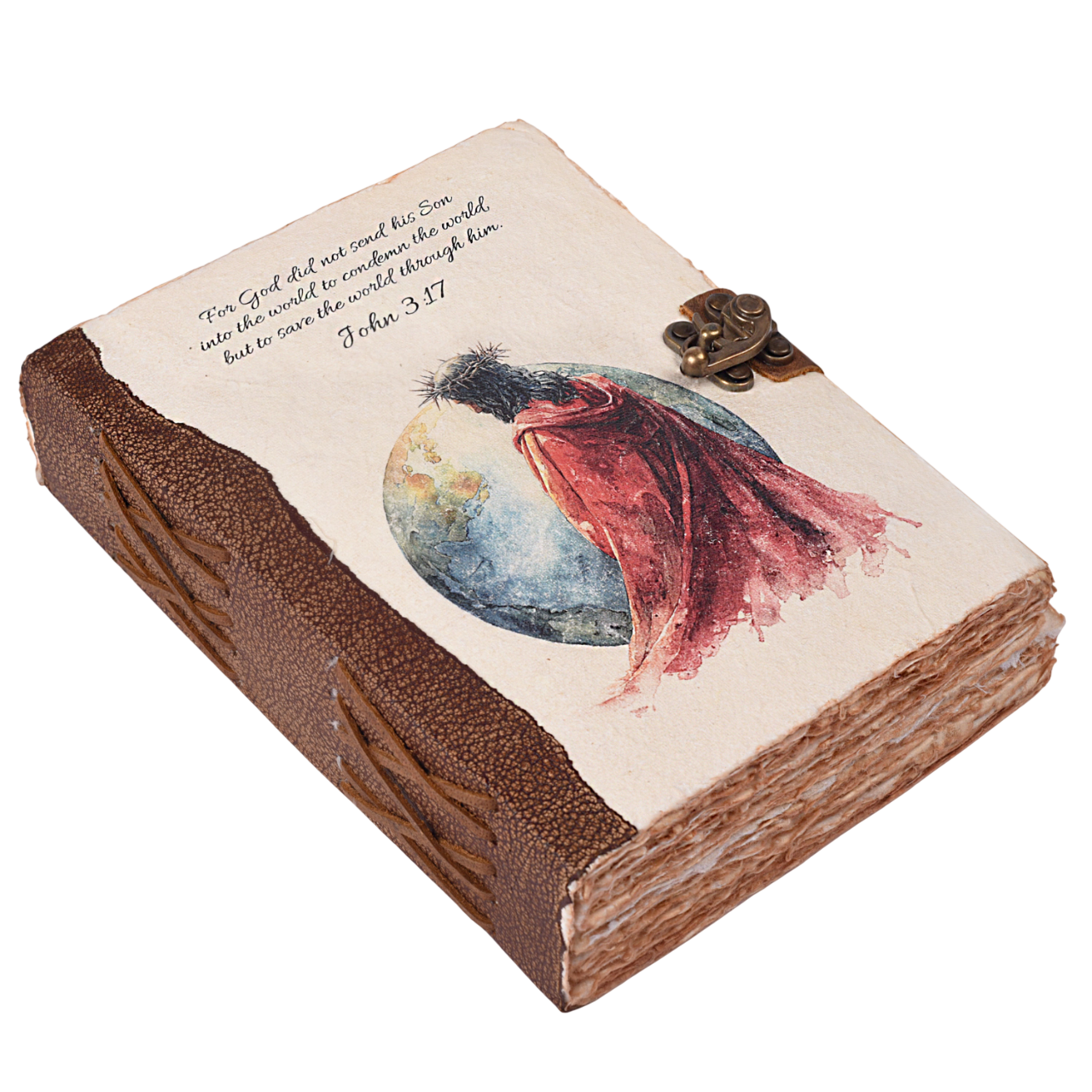 John 3:17 Leather Journal