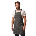 Leather Village black denim apron for men and women with adjustable straps