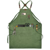 Chef Aprons for Men Women with Large Pockets, Cotton Canvas Cross Back Adjustable Work Apron, Size M to XXL
