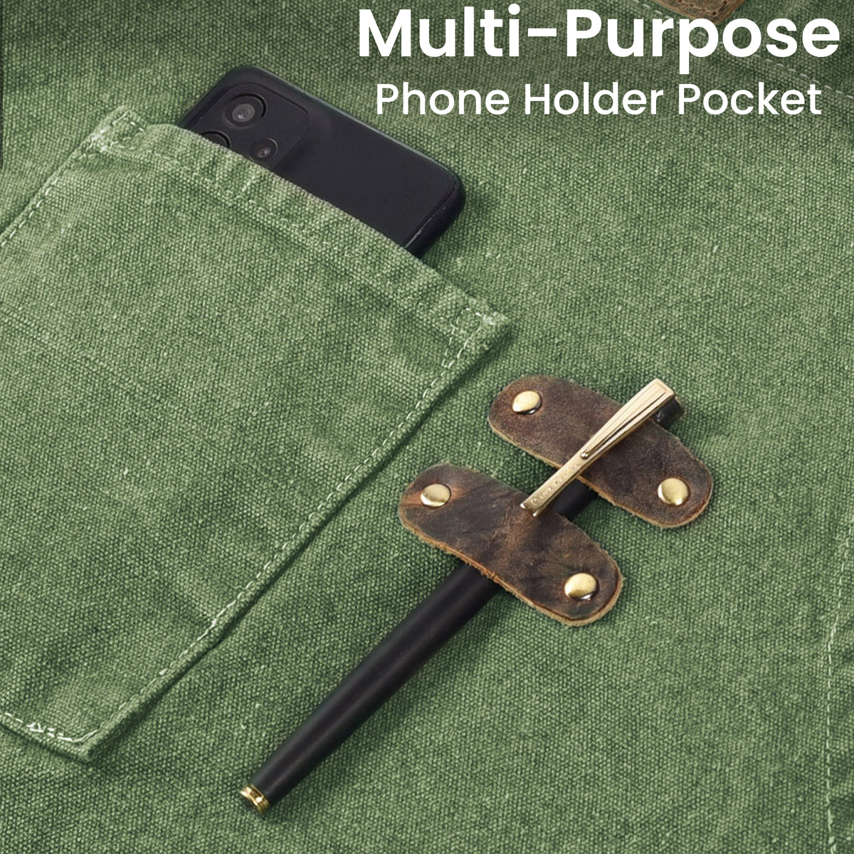 Chef Aprons for Men Women with Large Pockets, Cotton Canvas Cross Back Adjustable Work Apron, Size M to XXL