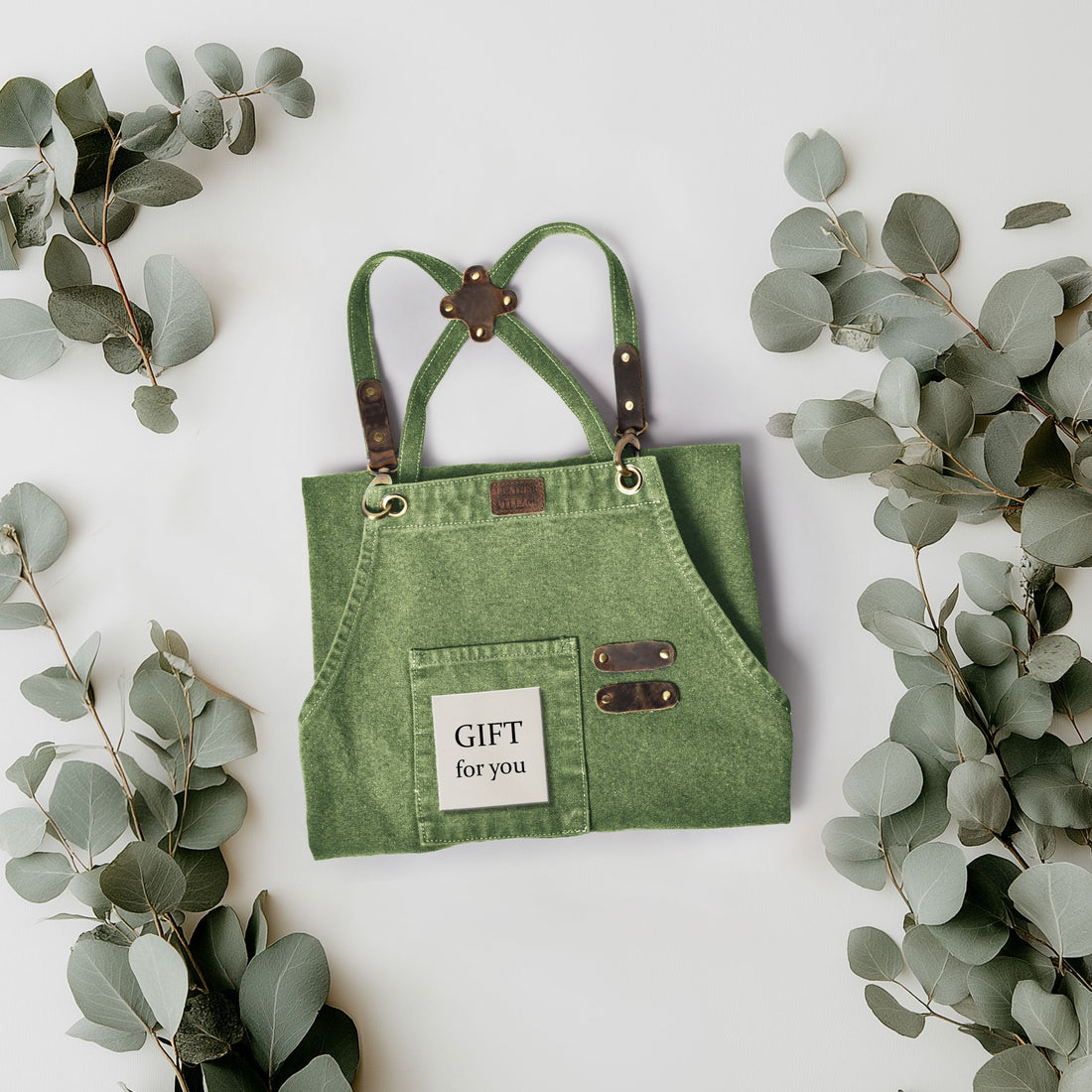 Chef Aprons for Men Women with Large Pockets, Cotton Canvas Cross Back Adjustable Work Apron, Size M to XXL