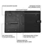 Leather Village carbon fiber leather portfolio folder office