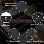 Leather Village genuine leather knife roll case chef tools