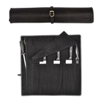 Leather Village compact leather knife roll chef carrying case