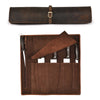Genuine Leather Knife Roll Bag – Professional Chef Carrying Case, Durable Sheath Holder, Cooks & Culinary Tools Organizer, Portable Travel Storage with 4 Slots & Zipper