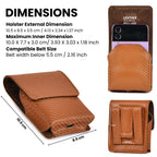 Leather Village tan durable leather phone pouch for men