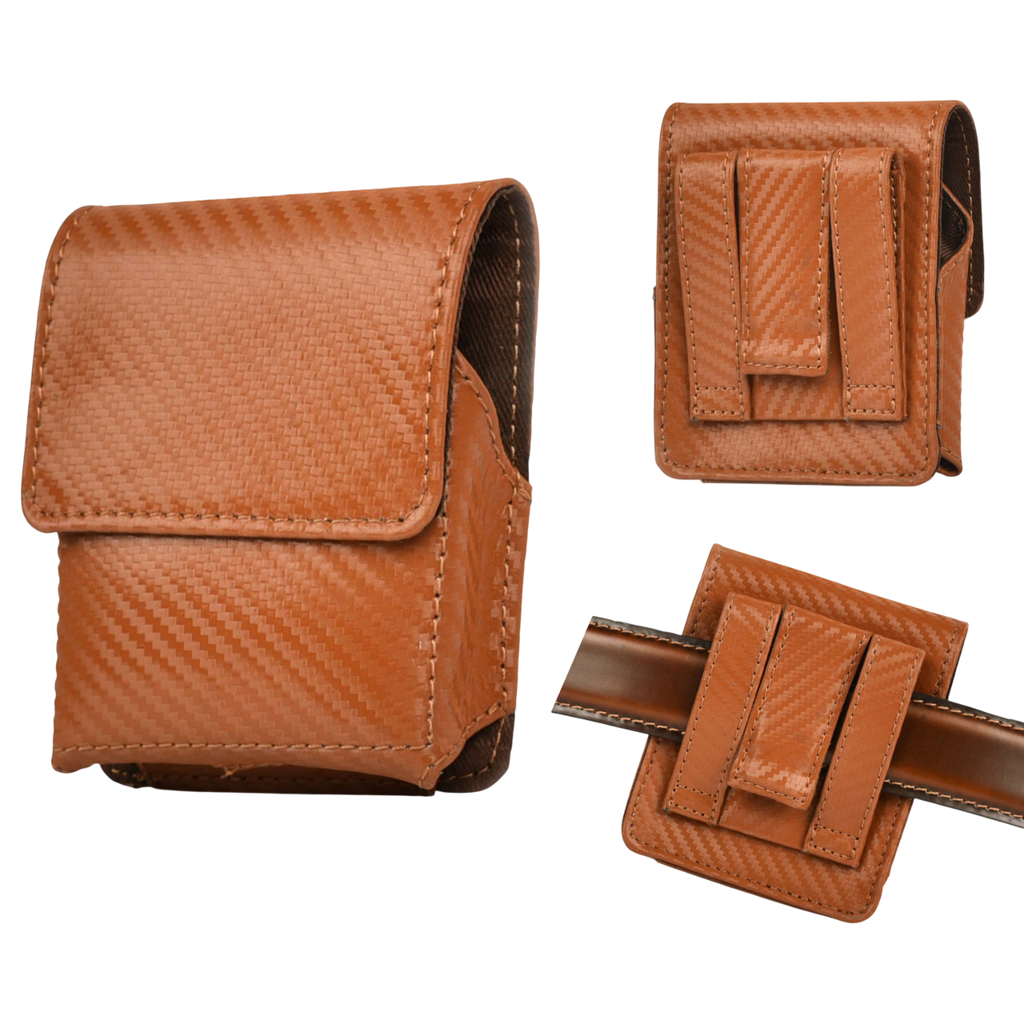 Leather Village tan genuine leather phone pouch holster bag