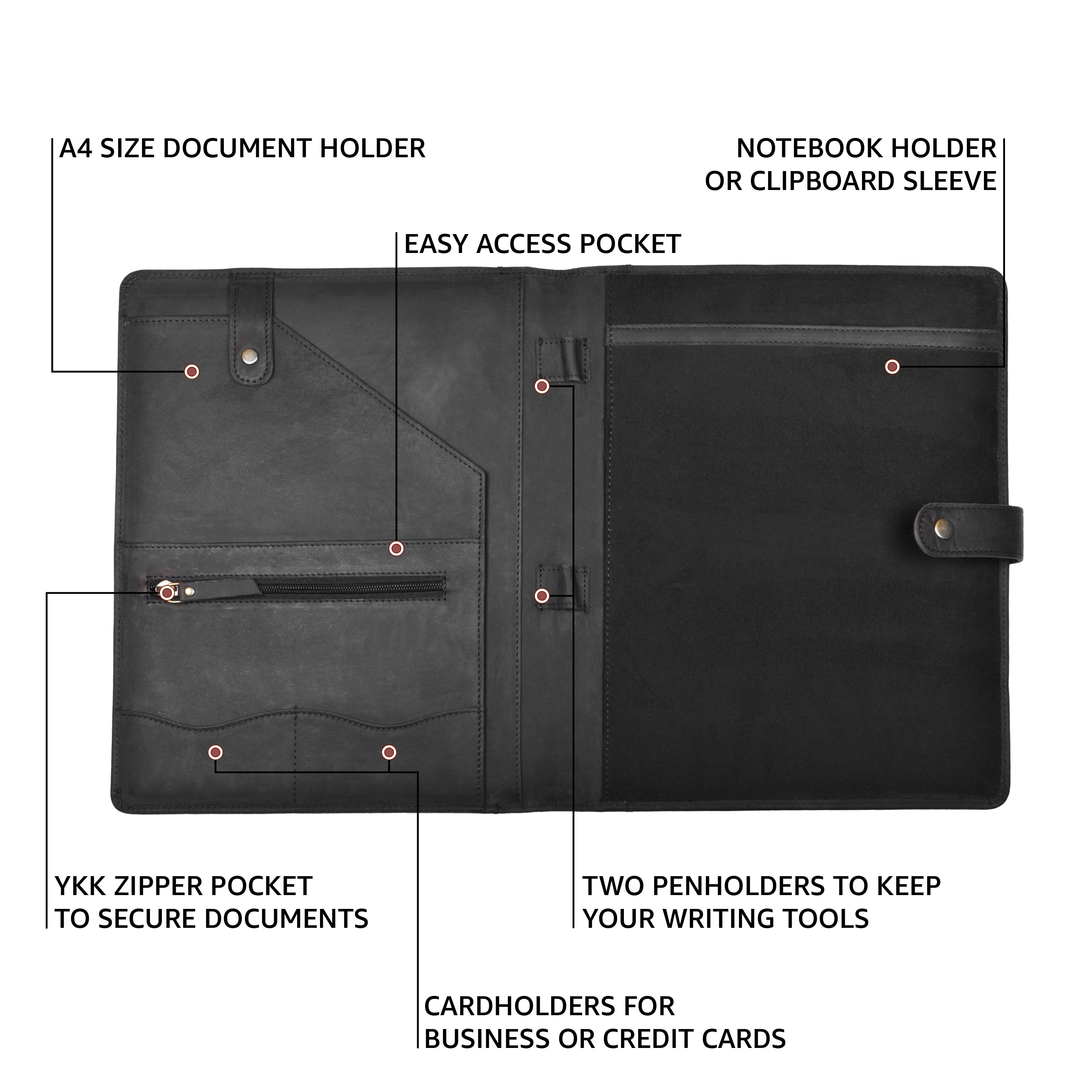 Leather Portfolio & Binder Leather Portfolio for Men and Women, Leather Padfolio, Leather Folder, Portfolio Binder, Business Portfolio Men and Women