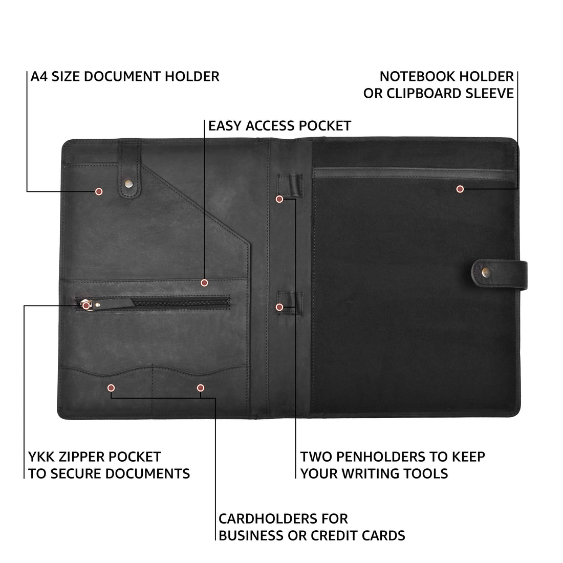 Leather Portfolio & Binder Leather Portfolio for Men and Women, Leather Padfolio, Leather Folder, Portfolio Binder, Business Portfolio Men and Women