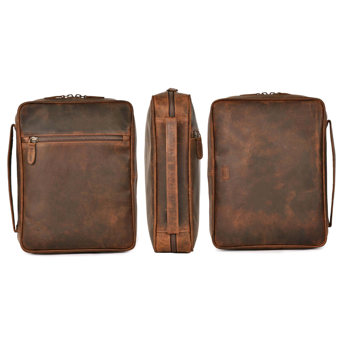 Handmade Vintage Leather Bible Cover for Men & Women - Large Protective Bible Case & Organizer for Church, Travel & Study Christian Religious Antique Bookmark