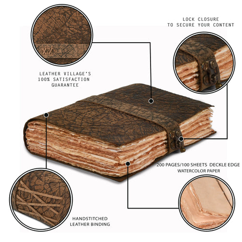 Leather Village Book of Shadows premium leather diary