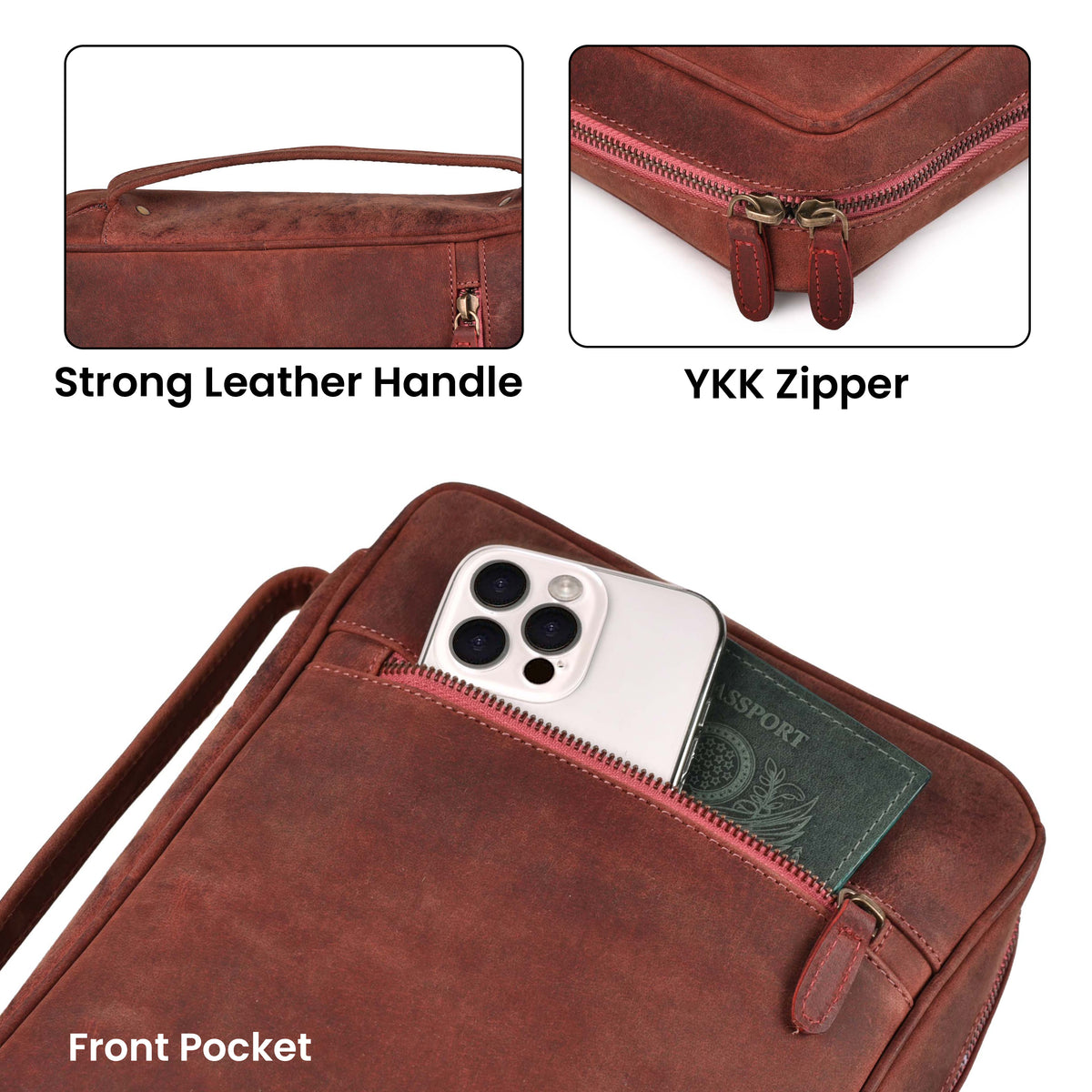 Handmade Vintage Leather Bible Cover for Men & Women - Large Protective Bible Case & Organizer for Church, Travel & Study Christian Religious Antique Bookmark