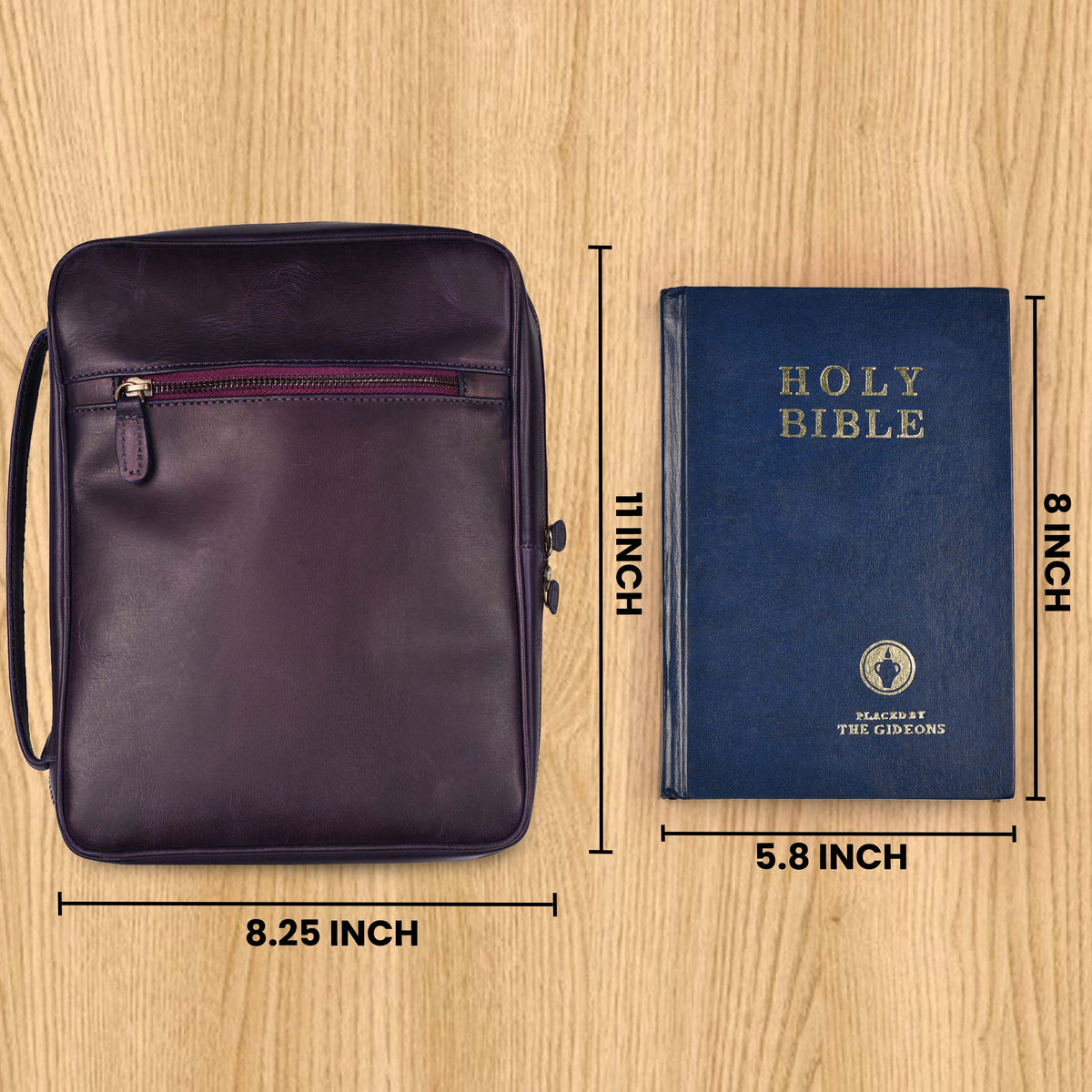 Handmade Vintage Leather Bible Cover for Men & Women - Large Protective Bible Case & Organizer for Church, Travel & Study Christian Religious Antique Bookmark