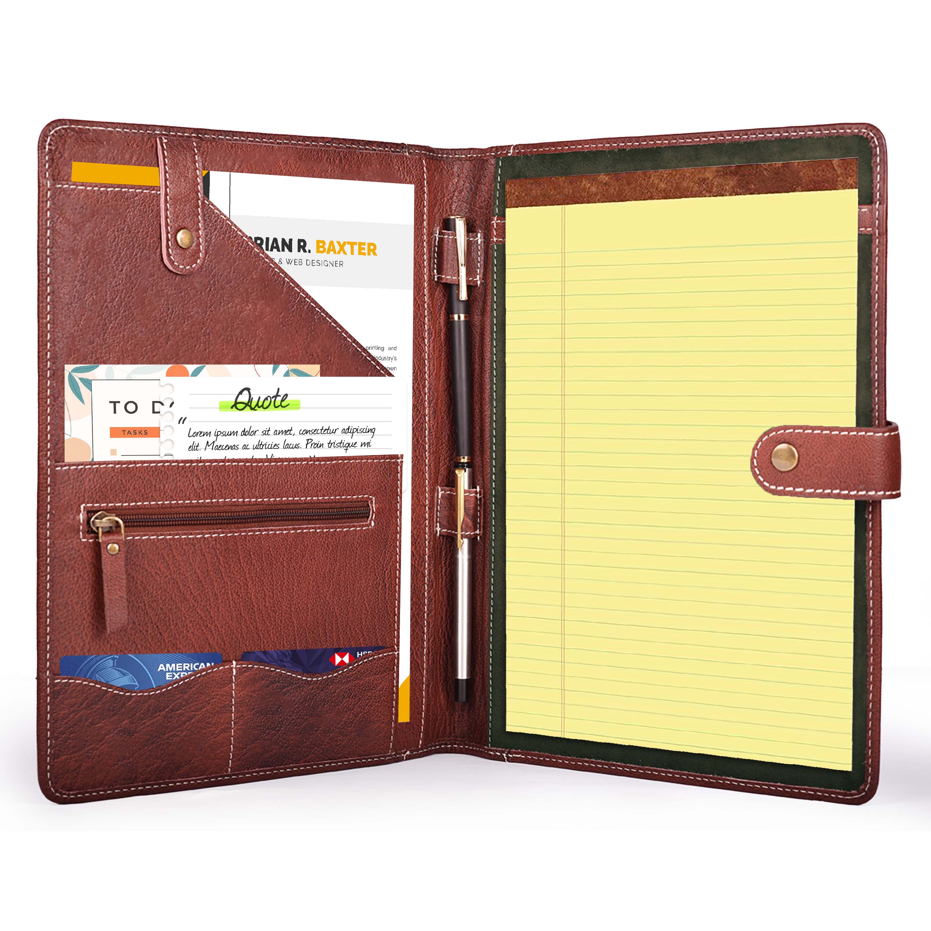 Leather Portfolio & Binder Leather Portfolio for Men and Women, Leather Padfolio, Leather Folder, Portfolio Binder, Business Portfolio Men and Women