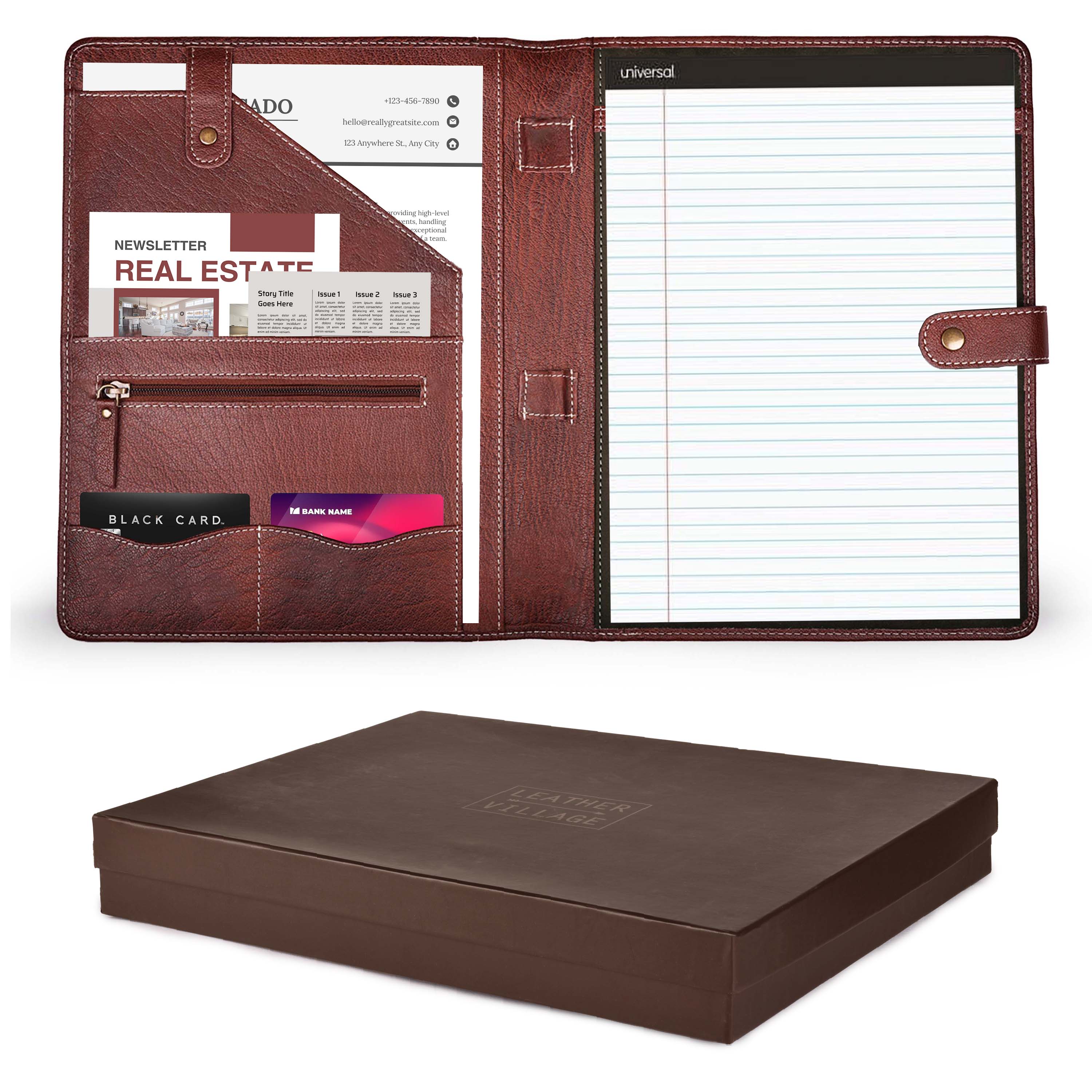 Leather Portfolio & Binder Leather Portfolio for Men and Women, Leather Padfolio, Leather Folder, Portfolio Binder, Business Portfolio Men and Women