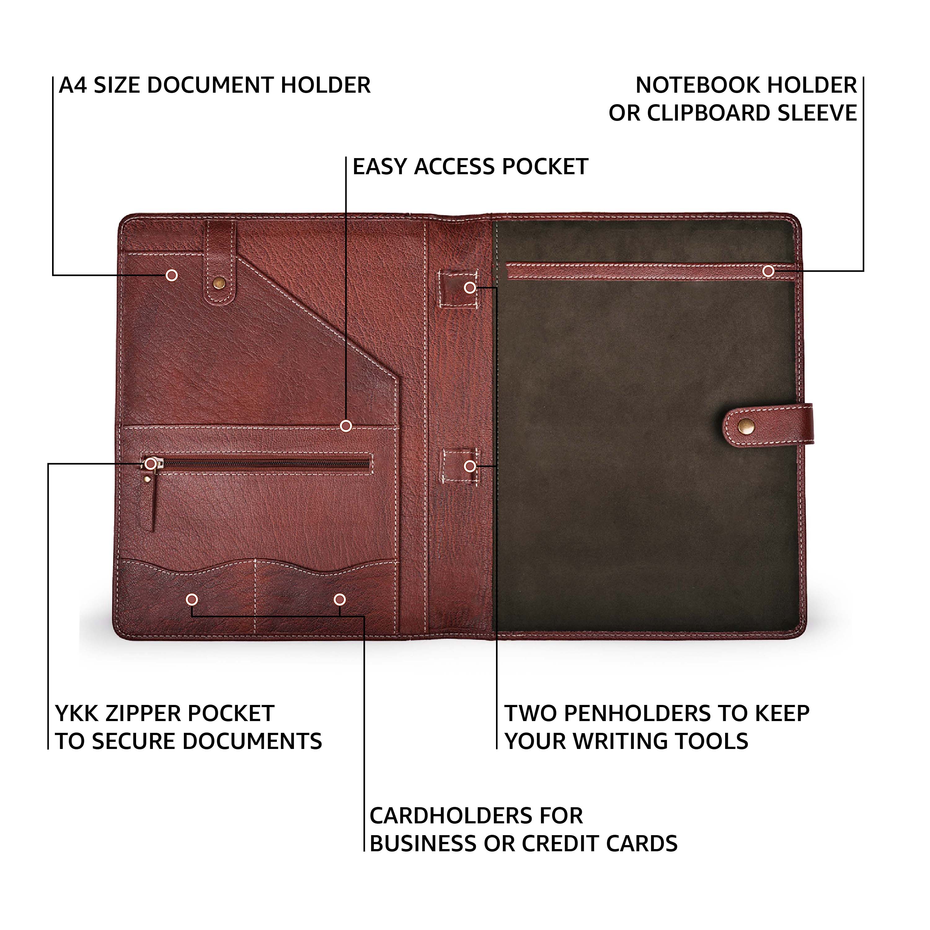 Leather Portfolio & Binder Leather Portfolio for Men and Women, Leather Padfolio, Leather Folder, Portfolio Binder, Business Portfolio Men and Women