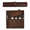 Leather Village genuine leather knife roll case chef tools